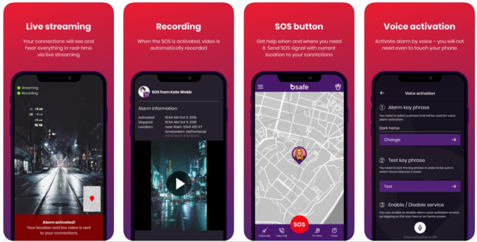 „bSafe – Personal Safety App“