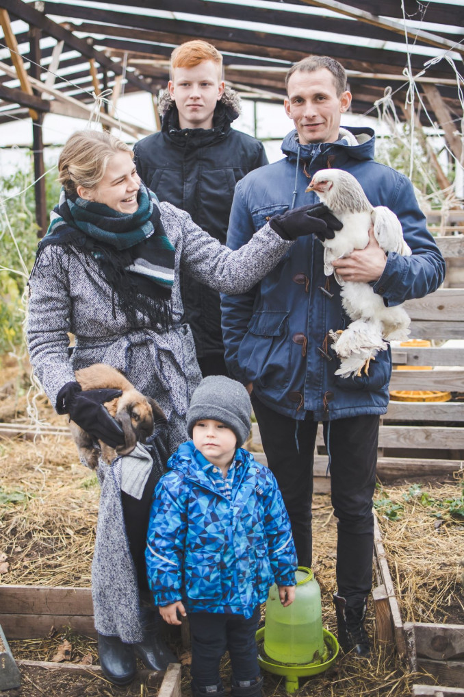 Valdonė, Dovydas, Mantas ir mažasis Samuelis.